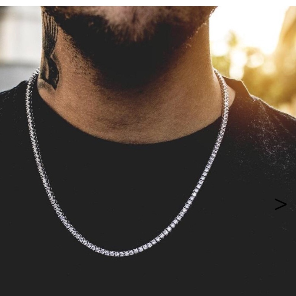 White Gold Tennis Necklace